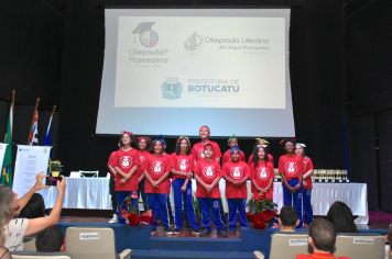 Foto - Premiação da Olimpíada Literária da Língua Portuguesa e da 1ª Olimpíada de Matemática