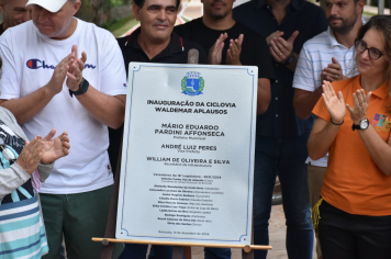 Foto - Prefeitura entrega primeira ciclovia rural as margens da Avenida Odilon Cassetari, que liga a Rodovia Gastão Dal Farra.