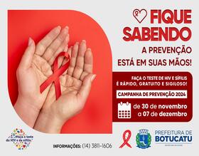 Saúde realiza Campanha Fique Sabendo 2024 para testagem do HIV e Sífilis