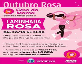 Outubro Rosa - Casa da Mama realizará Caminhada para conscientização sobre o câncer de mama
