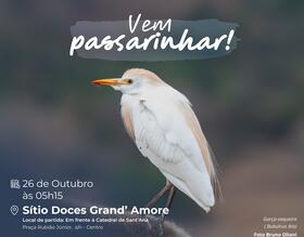 Passarinhada de outubro no Sítio Doces Grand’Amore será dia 26, domingo