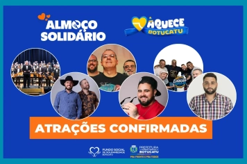 Almoço Solidário: confira as atrações musicais que se apresentam nesse domingo