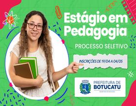 Educação abre inscrições para estágio em Pedagogia