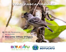 Turismo está com inscrições abertas para a Passarinhada de fevereiro