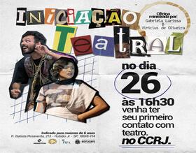 Cultura realizará Oficina de Iniciação Teatral