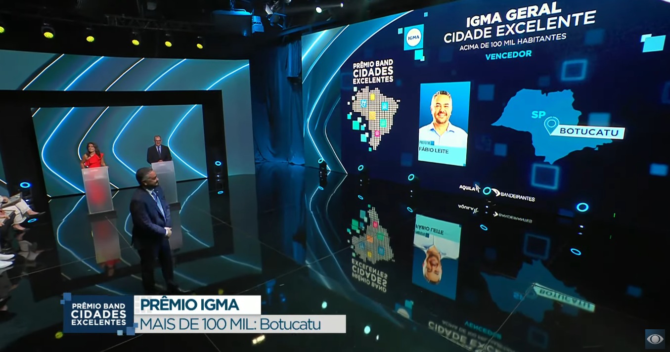 Botucatu é reconhecida como a cidade mais eficiente de São Paulo no Prêmio Band Cidades Excelentes 2025