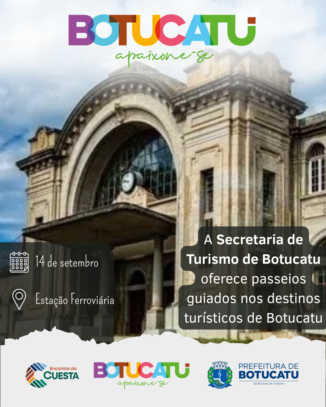 Passeio guiado na Estação Ferroviária será neste domingo, 14
