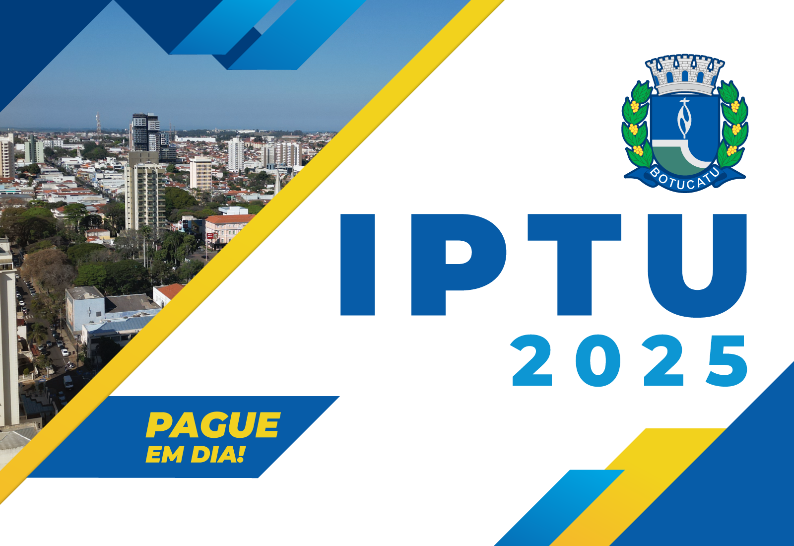 IPTU 2025 – Cota única e primeira parcela vencem no dia 31 de março
