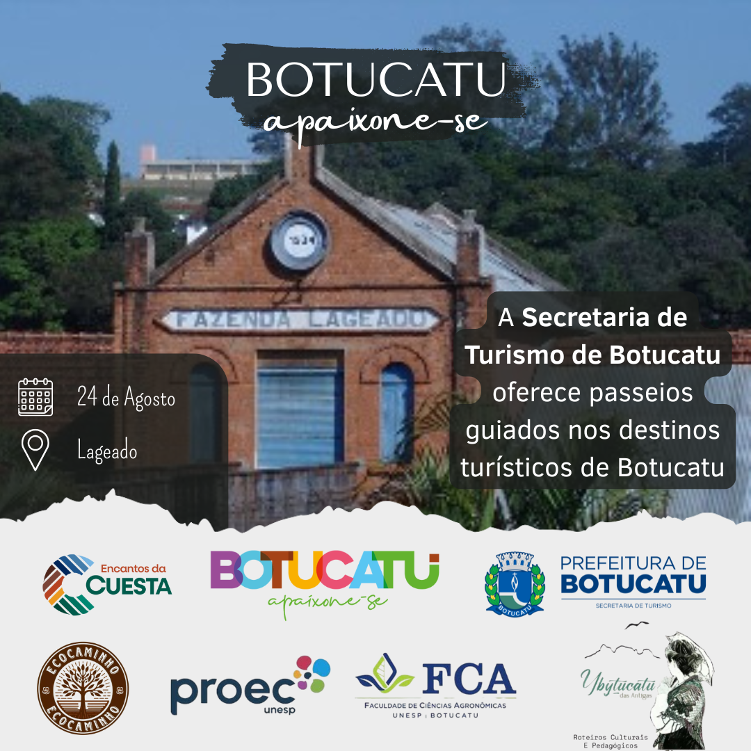 Passeio guiado na Fazenda Lageado será neste domingo, 24