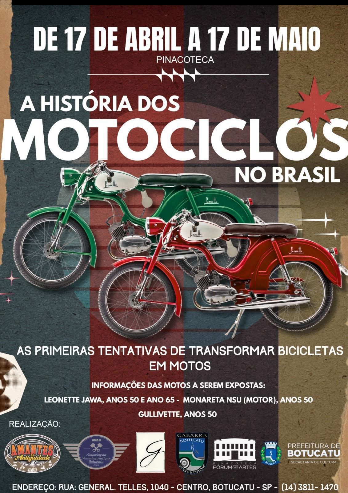 Pinacoteca traz a exposição A História dos Motociclos no Brasil