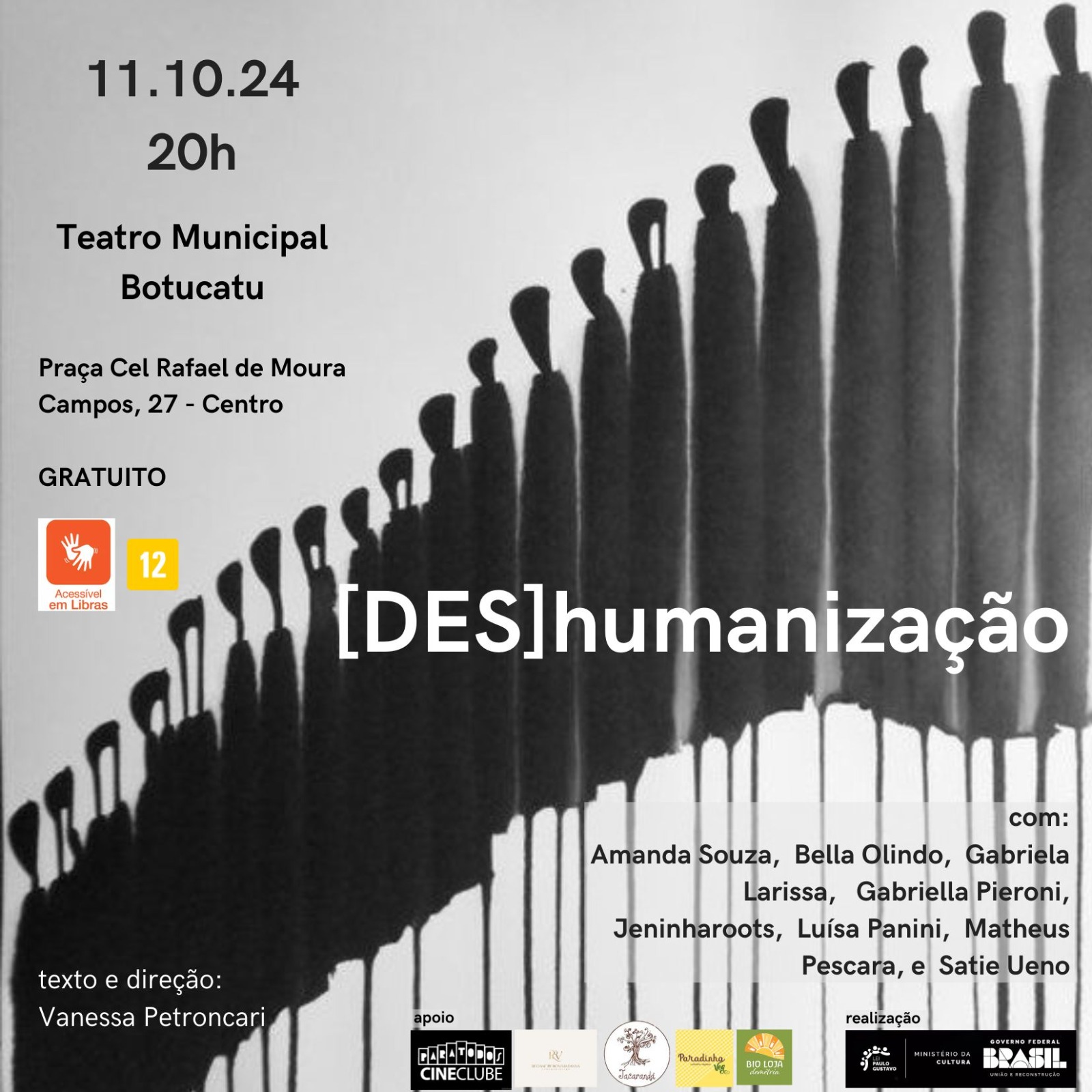Teatro Municipal apresenta o Espetáculo: “[DES]humanização”