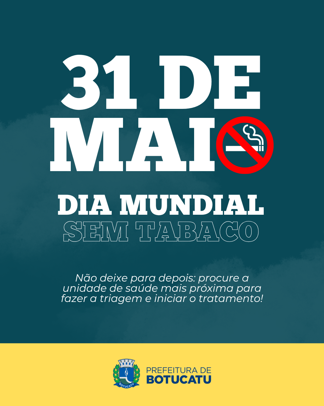 Dia Mundial Sem Tabaco: saiba mais sobre o tratamento do tabagismo em Botucatu