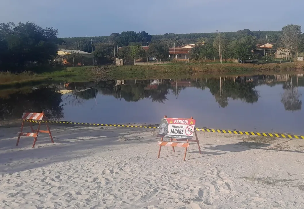 Nota oficial: presença de jacaré na lagoa da mina