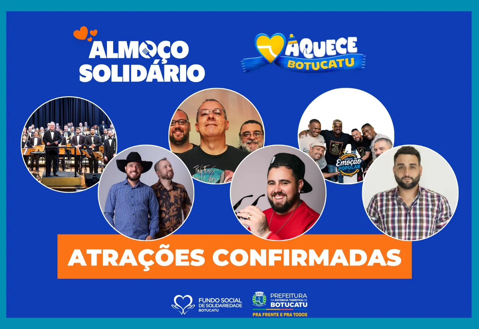 Almoço Solidário: confira as atrações musicais que se apresentam nesse domingo