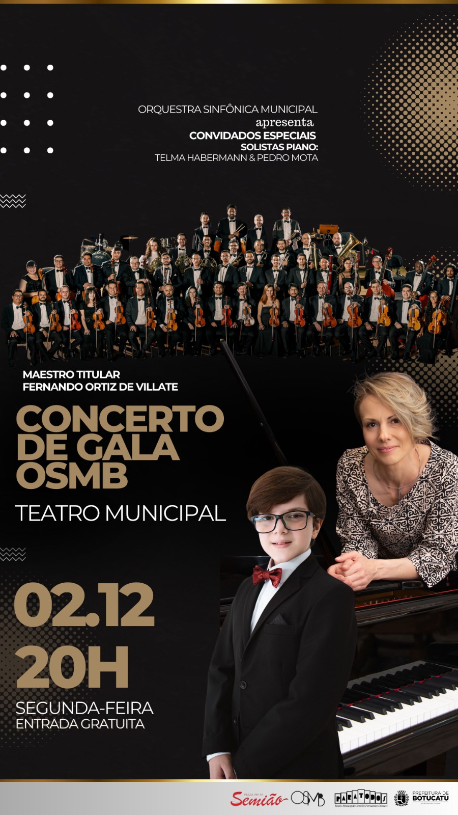 Orquestra Sinfônica Municipal de Botucatu realizará Concerto de Gala com Solistas convidados