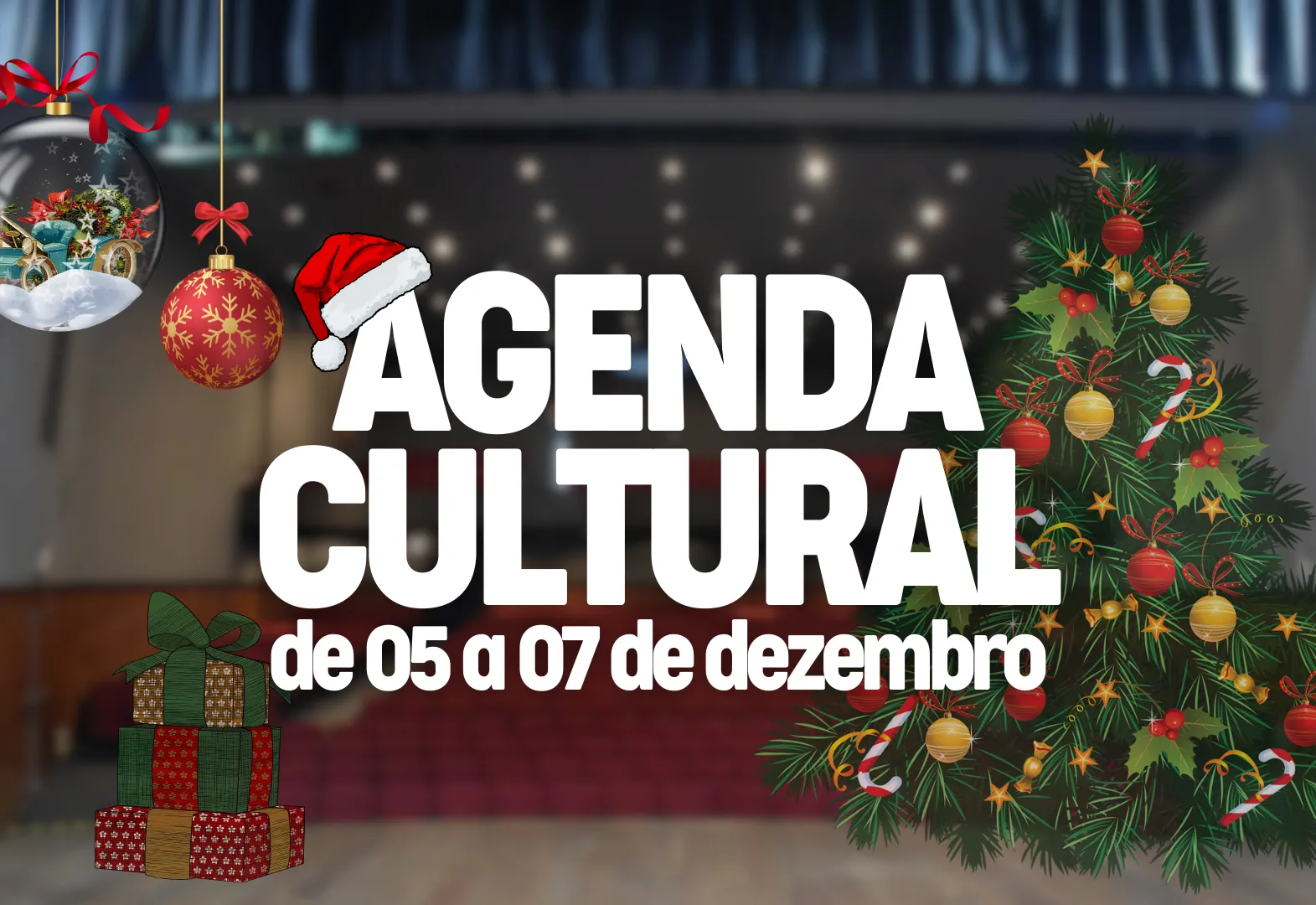 Confira a programação do primeiro fim de semana de dezembro!